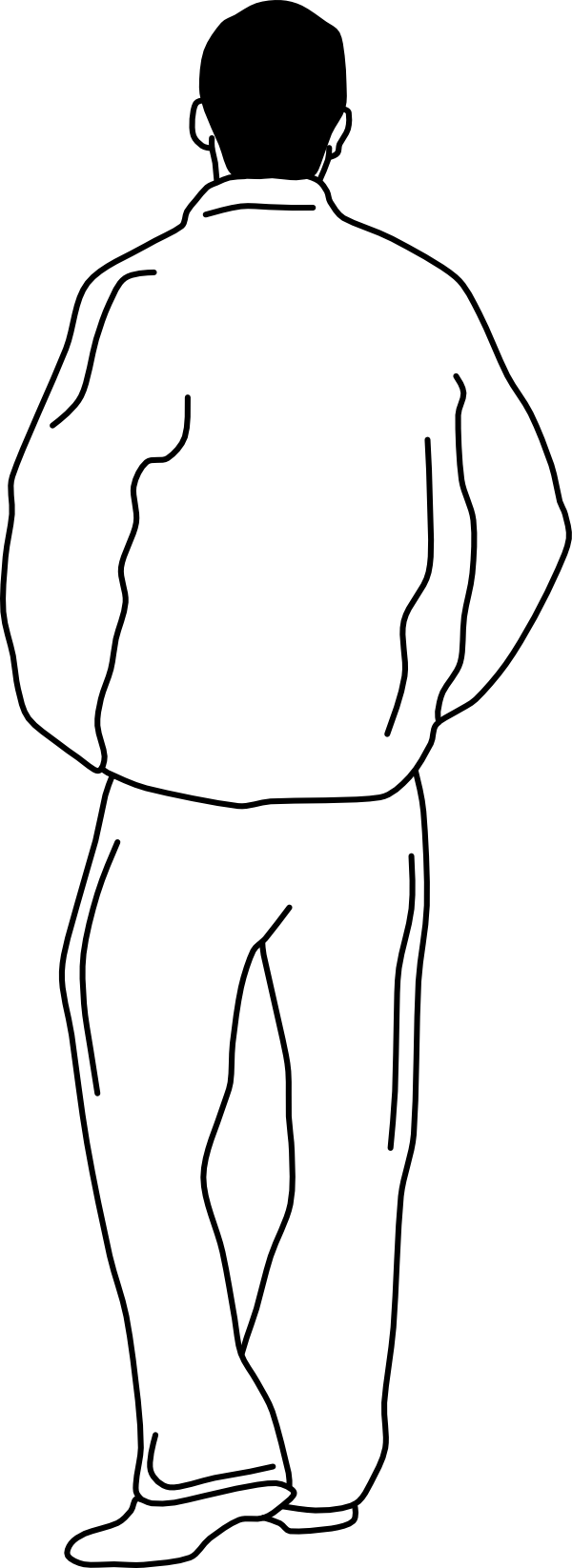 HUMAN STANDING BACK 04